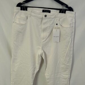 NWT ONLY CARMAKOMA Denim Curve High Waist Skinny Jeans White Size 18/32